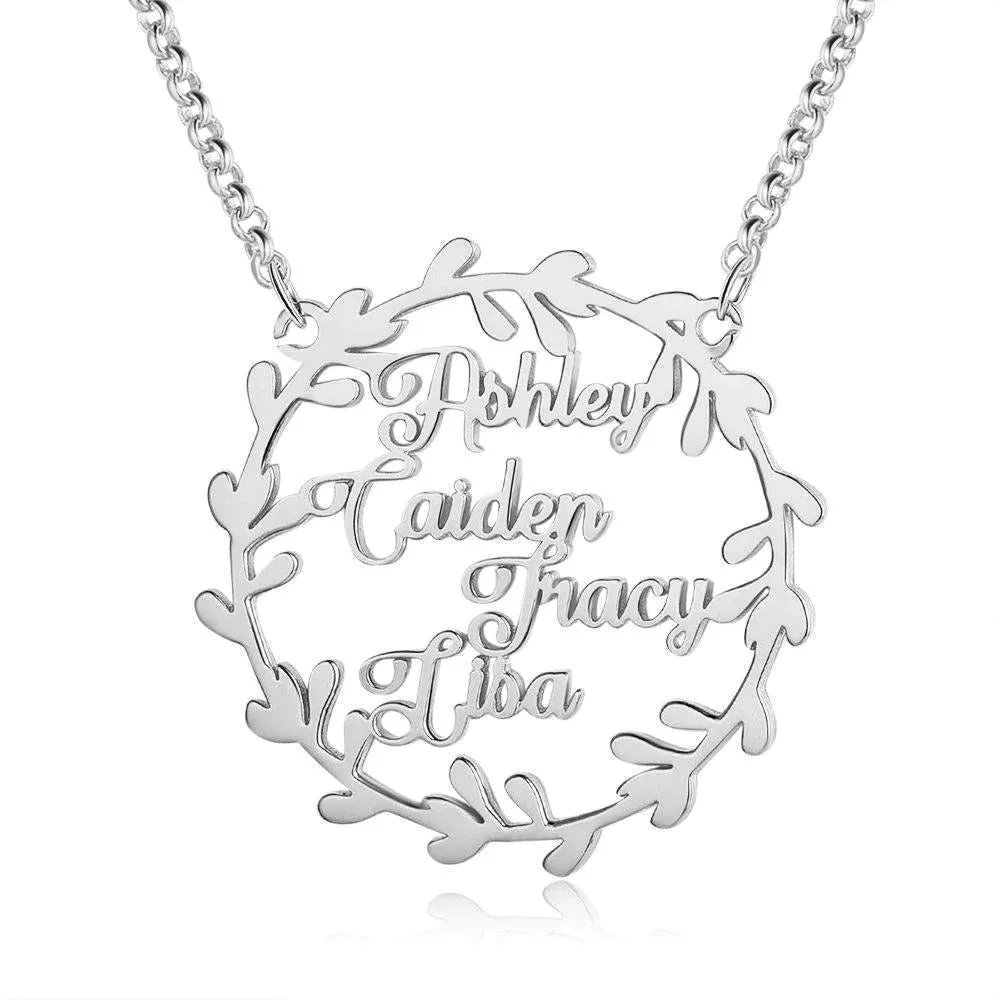 Custom Letter 4 Name Pendant Necklace