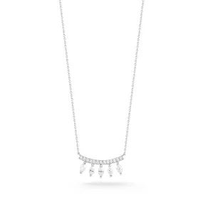 Dana Rebecca Designs - Alexa Jordan - Marquise Curved Pendant Necklace with Diamonds, White Gold