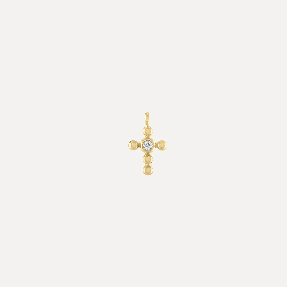 Diamond Accent Beaded Cross - Forever Charm