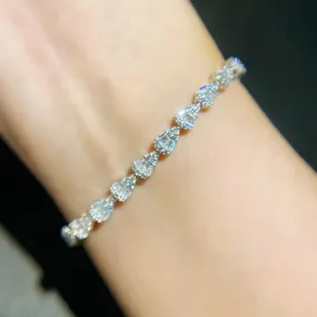 Diamond Gold Plated Jewelry Silver Bracelet