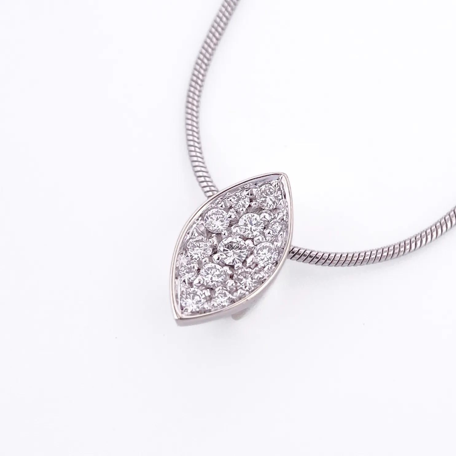 Diamond Leaf Pendant