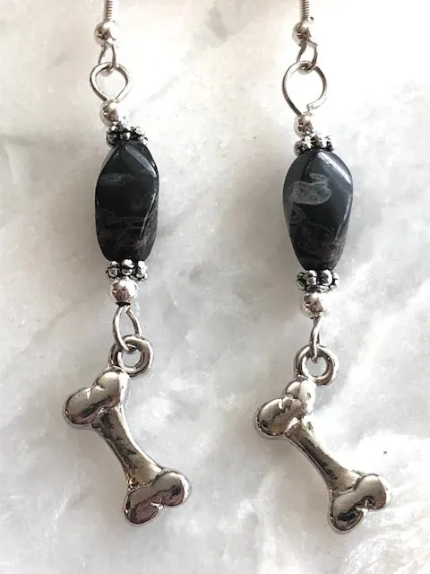 Dog Bone Earrings