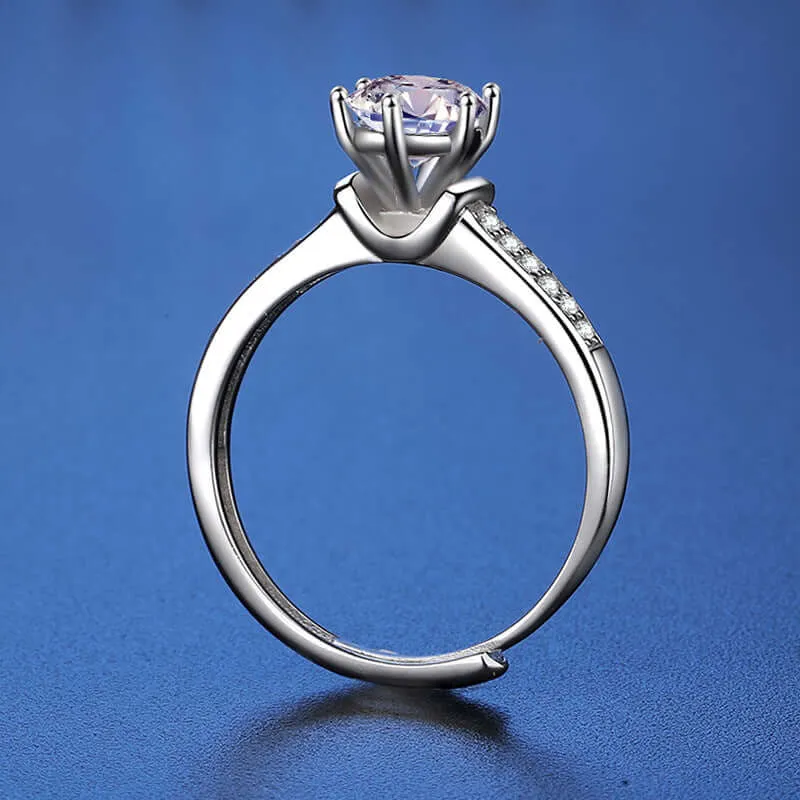 Double-Row Moissanite Ring