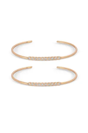 Double Take Crystal 18k Gold Plated Cuff Set