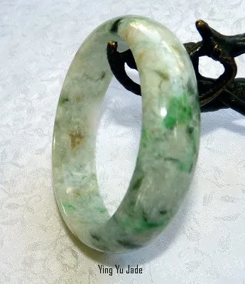 Endlessly Interesting Varied Color Genuine Natural Burmese Jadeite Bangle Bracelet 57mm* (BB2861)