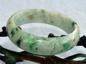 Endlessly Interesting Varied Color Genuine Natural Burmese Jadeite Bangle Bracelet 57mm* (BB2861)