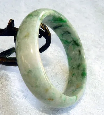 Endlessly Interesting Varied Color Genuine Natural Burmese Jadeite Bangle Bracelet 57mm* (BB2861)