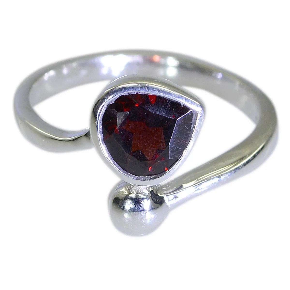 Fair Gemstone Garnet 925 Sterling Silver Ring Gift Thanks Giving