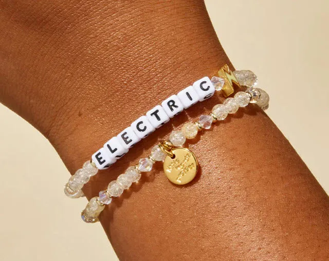 Feelin' Lucky - 'Electric' with Lightning Bolt Little Words Project Friendship Beaded Bracelet