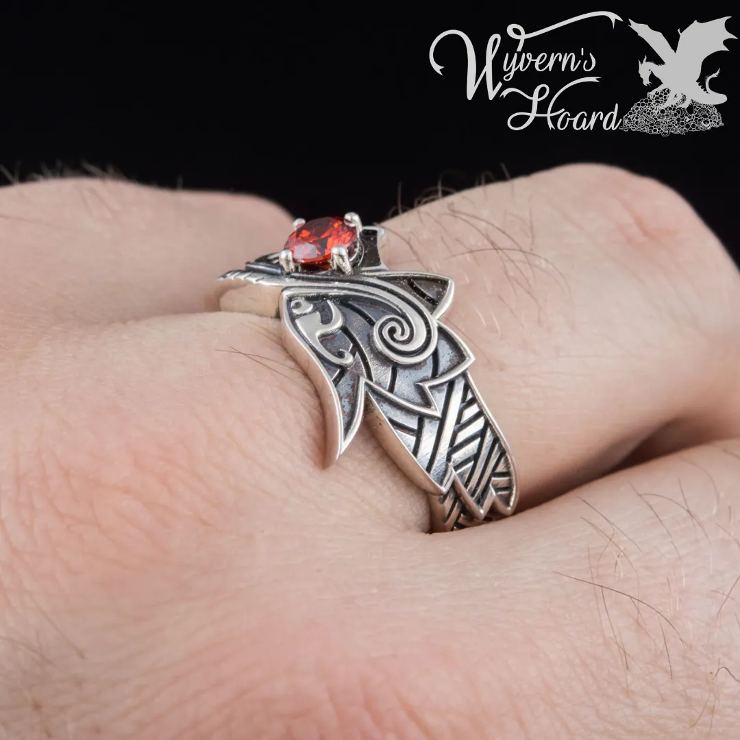 Fenrir, The Sun-Eater 18K White Gold Ring