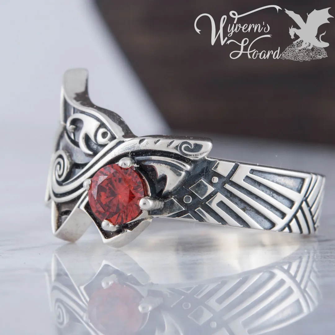 Fenrir, The Sun-Eater 18K White Gold Ring