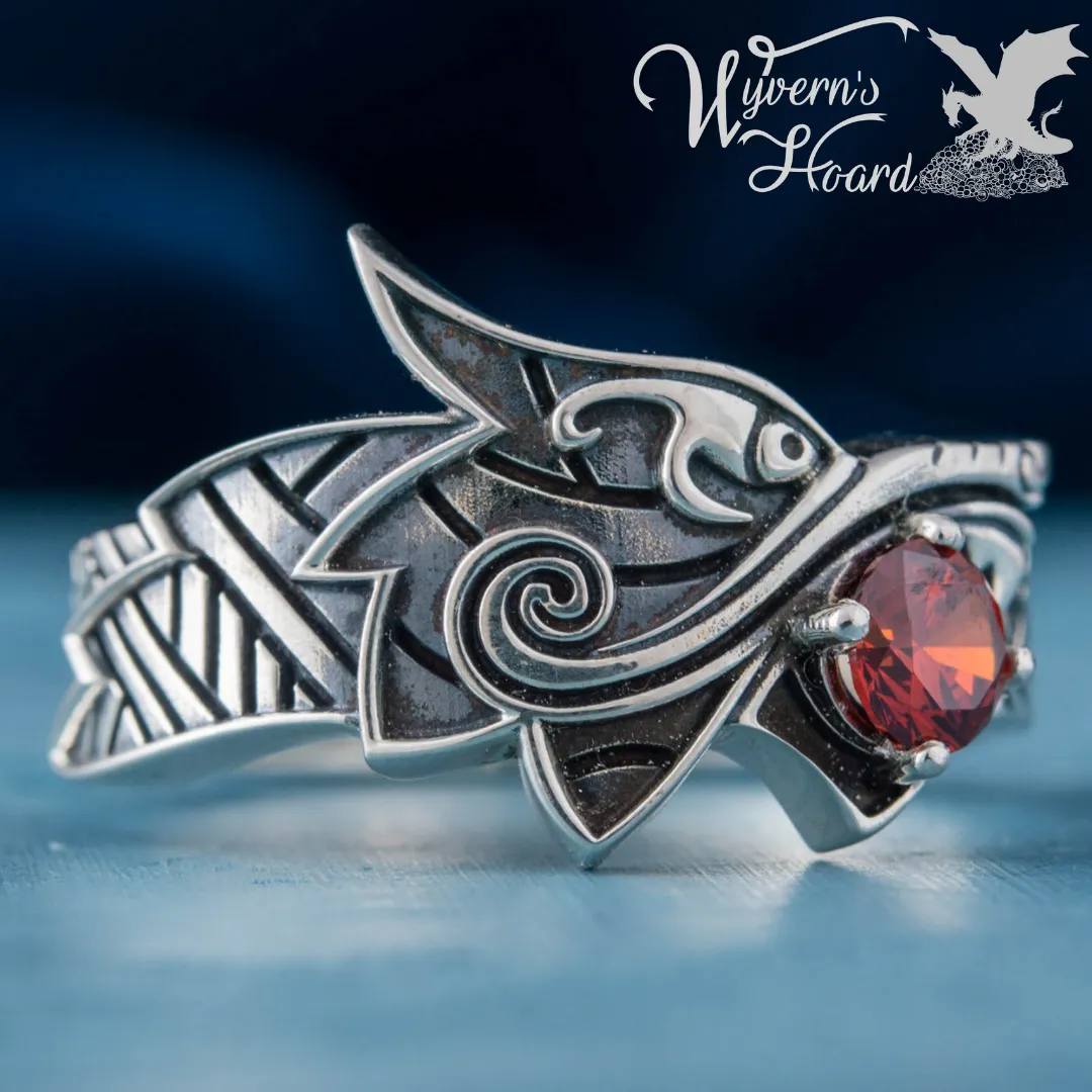 Fenrir, The Sun-Eater 18K White Gold Ring