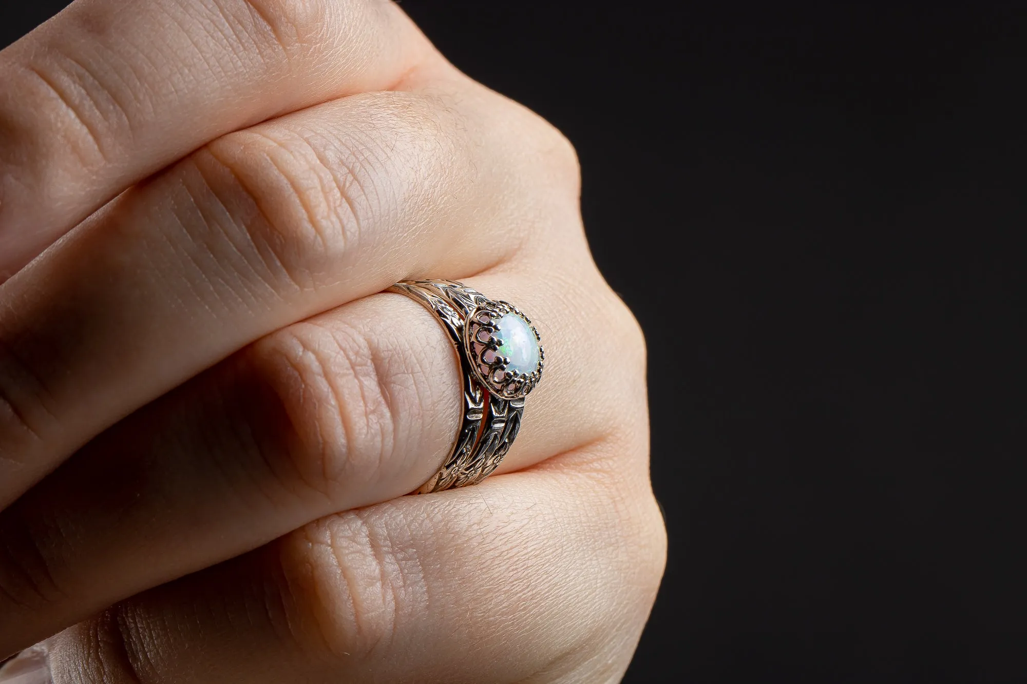 Floral Opal Ring