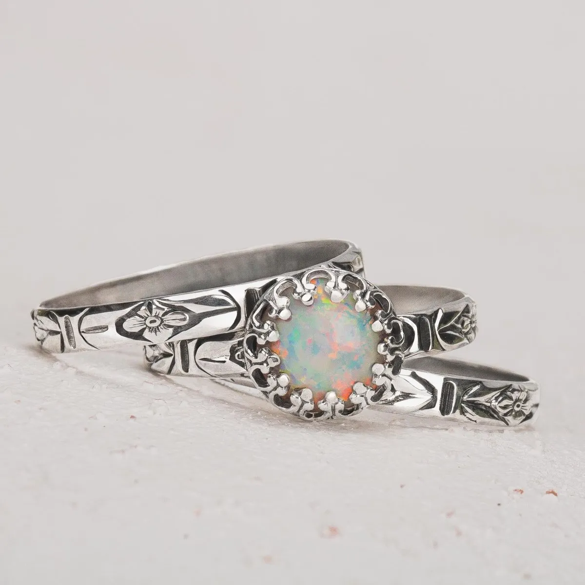 Floral Opal Ring