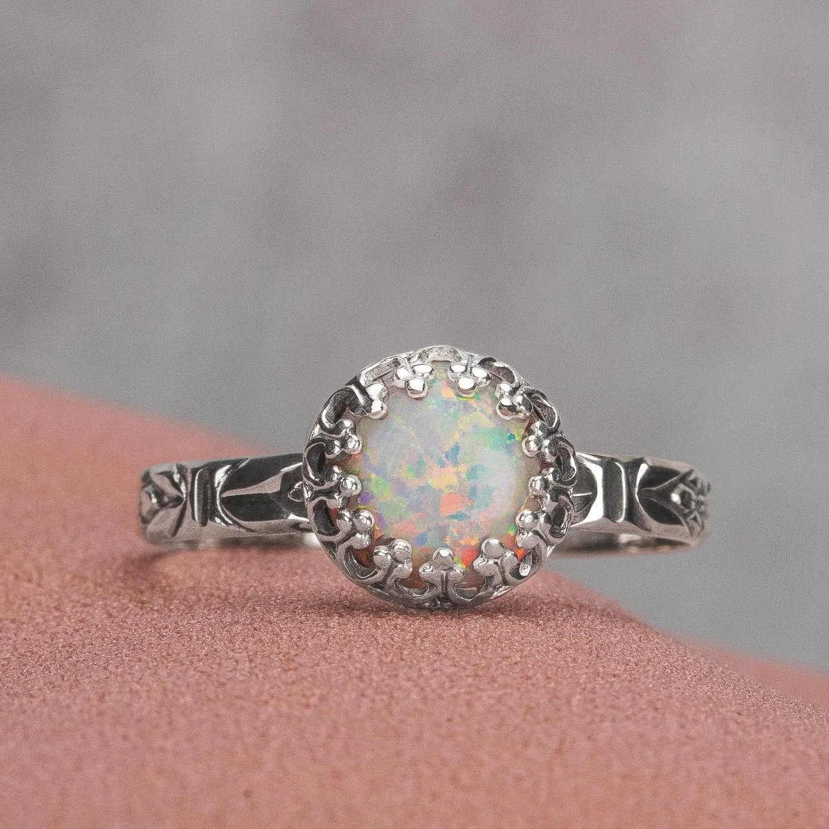 Floral Opal Ring