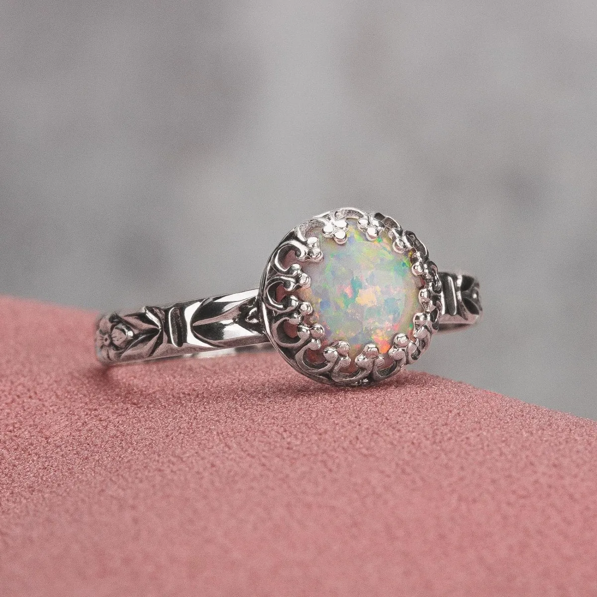 Floral Opal Ring