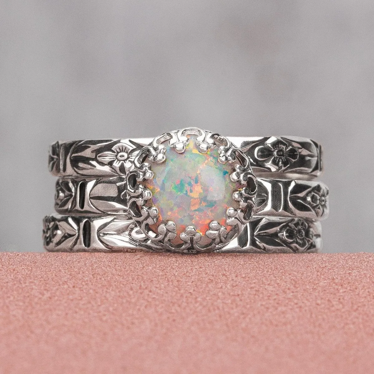 Floral Opal Ring