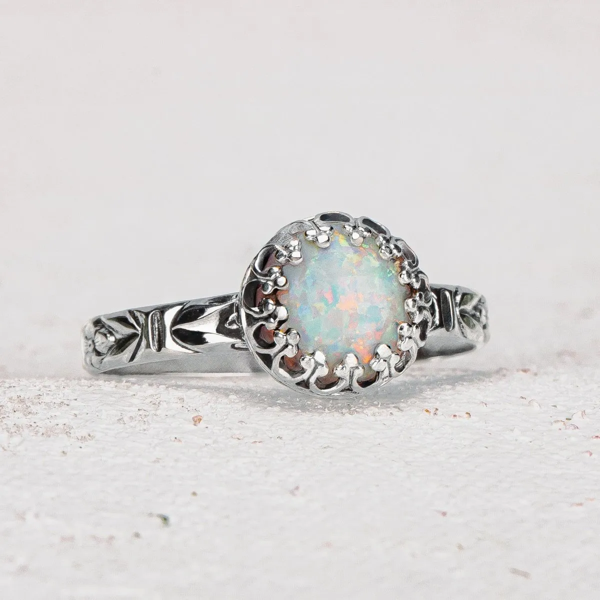 Floral Opal Ring