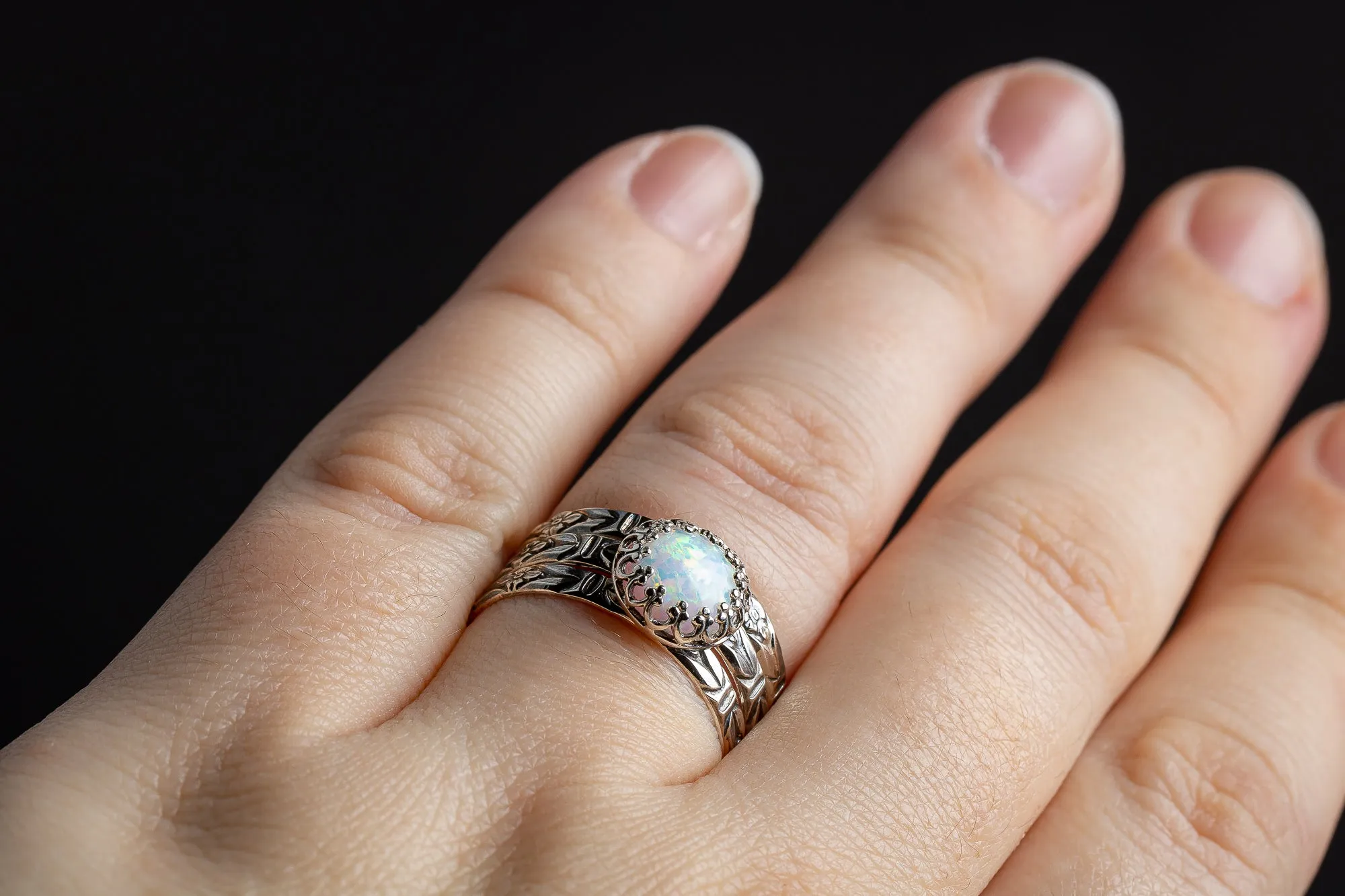 Floral Opal Ring