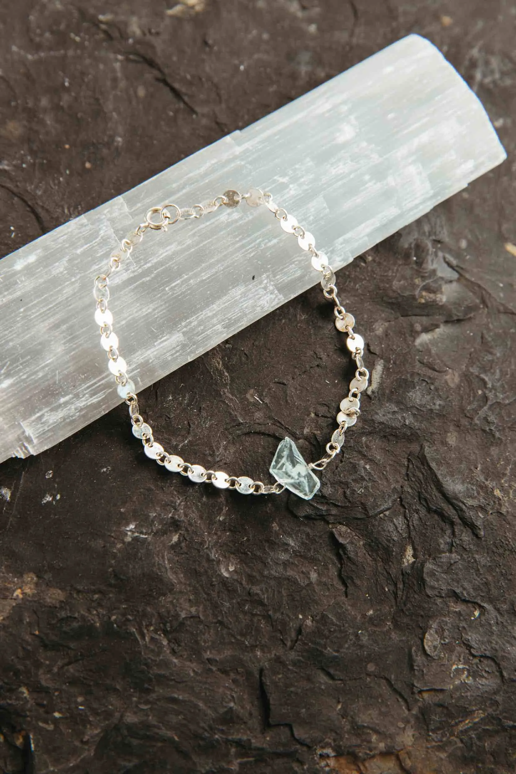 Flow Like Water Aquamarine Bracelet