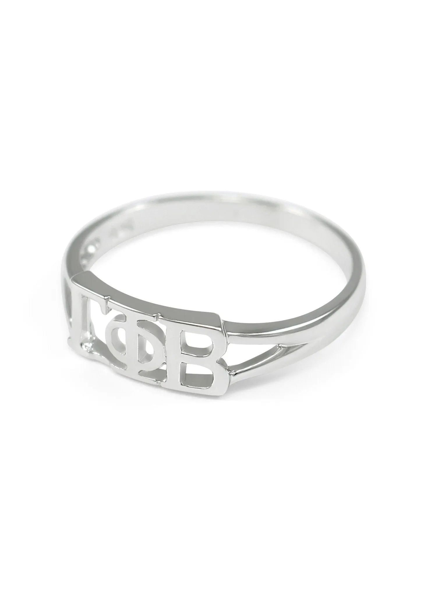 Gamma Phi Beta Sterling Silver Ring