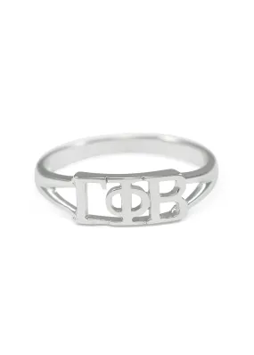 Gamma Phi Beta Sterling Silver Ring