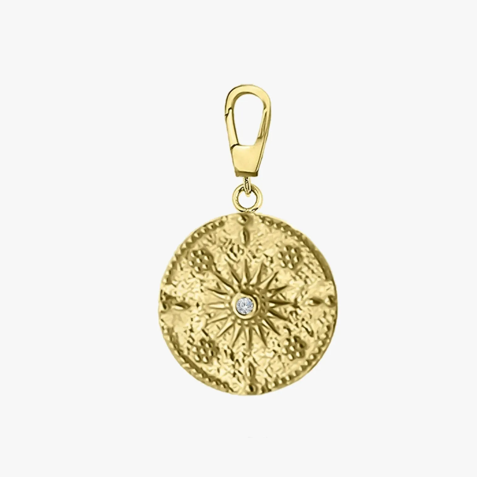 Gold Sunburst Necklace | 14K Solid Gold