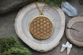 Golden Flower of Life Necklace