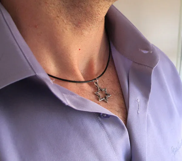 Hebrew Jewelry - Star of David Necklace for Men