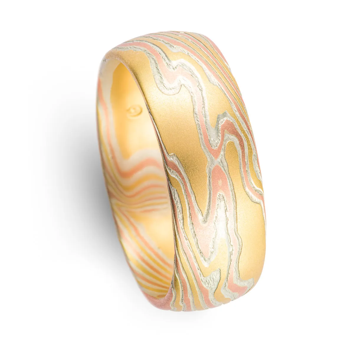 Illuminated 18kt Fire Palette Ring Set in Twist Pattern