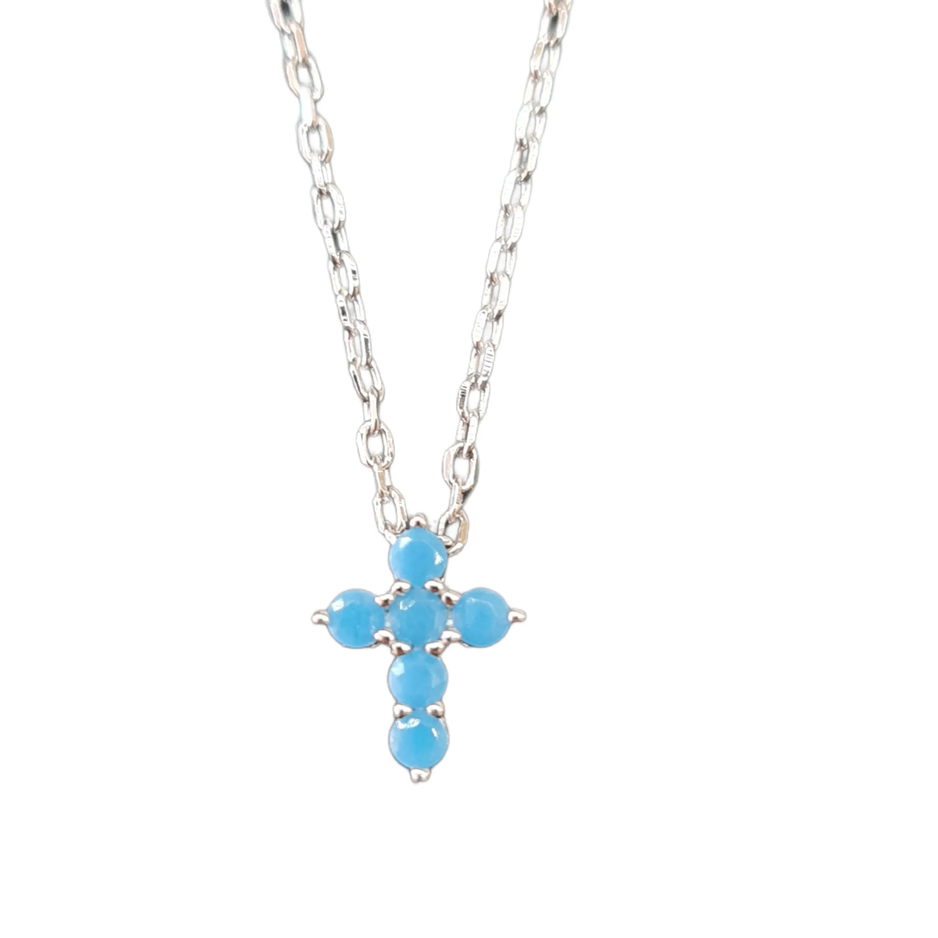 Isla Sea Blue Cross necklace