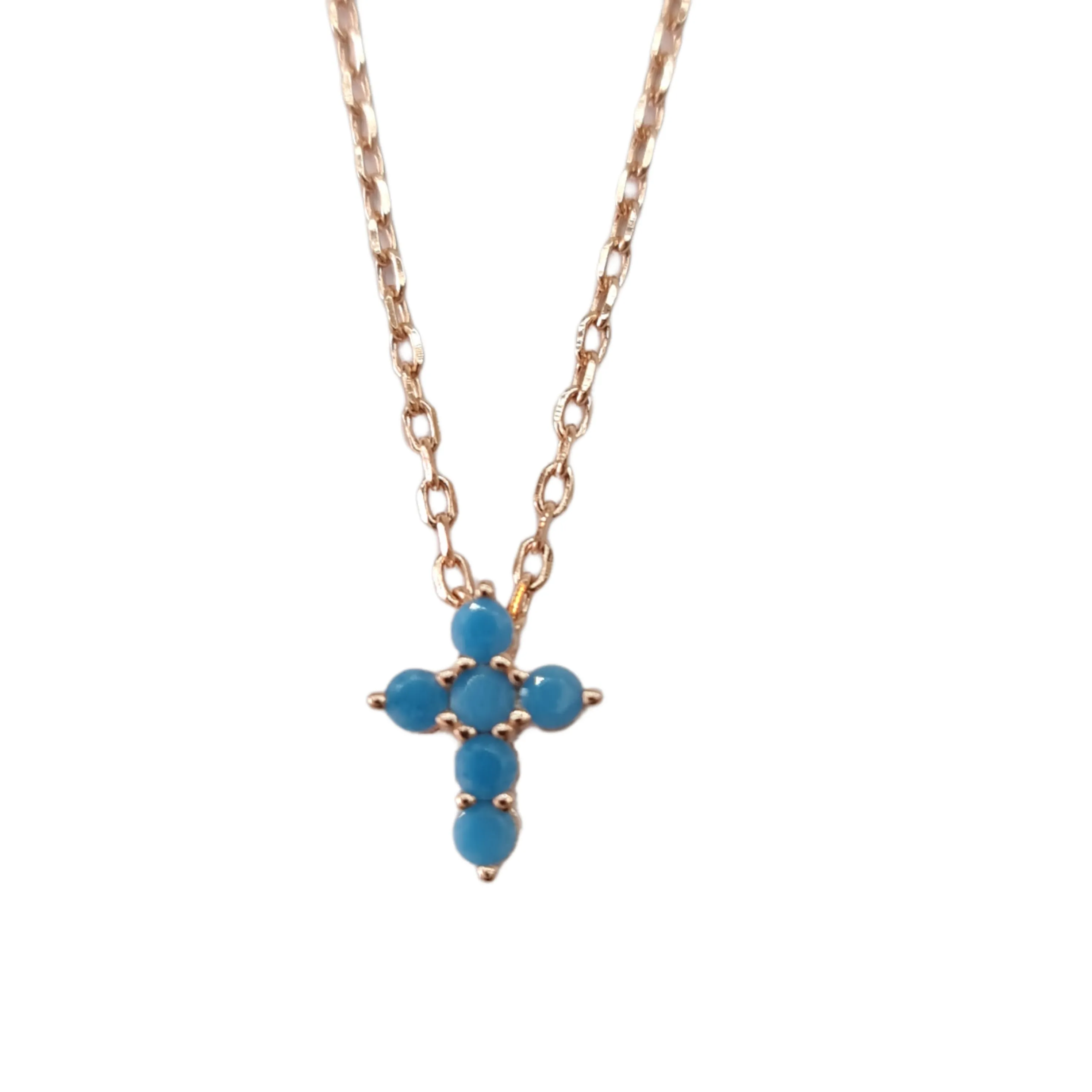 Isla Sea Blue Cross necklace