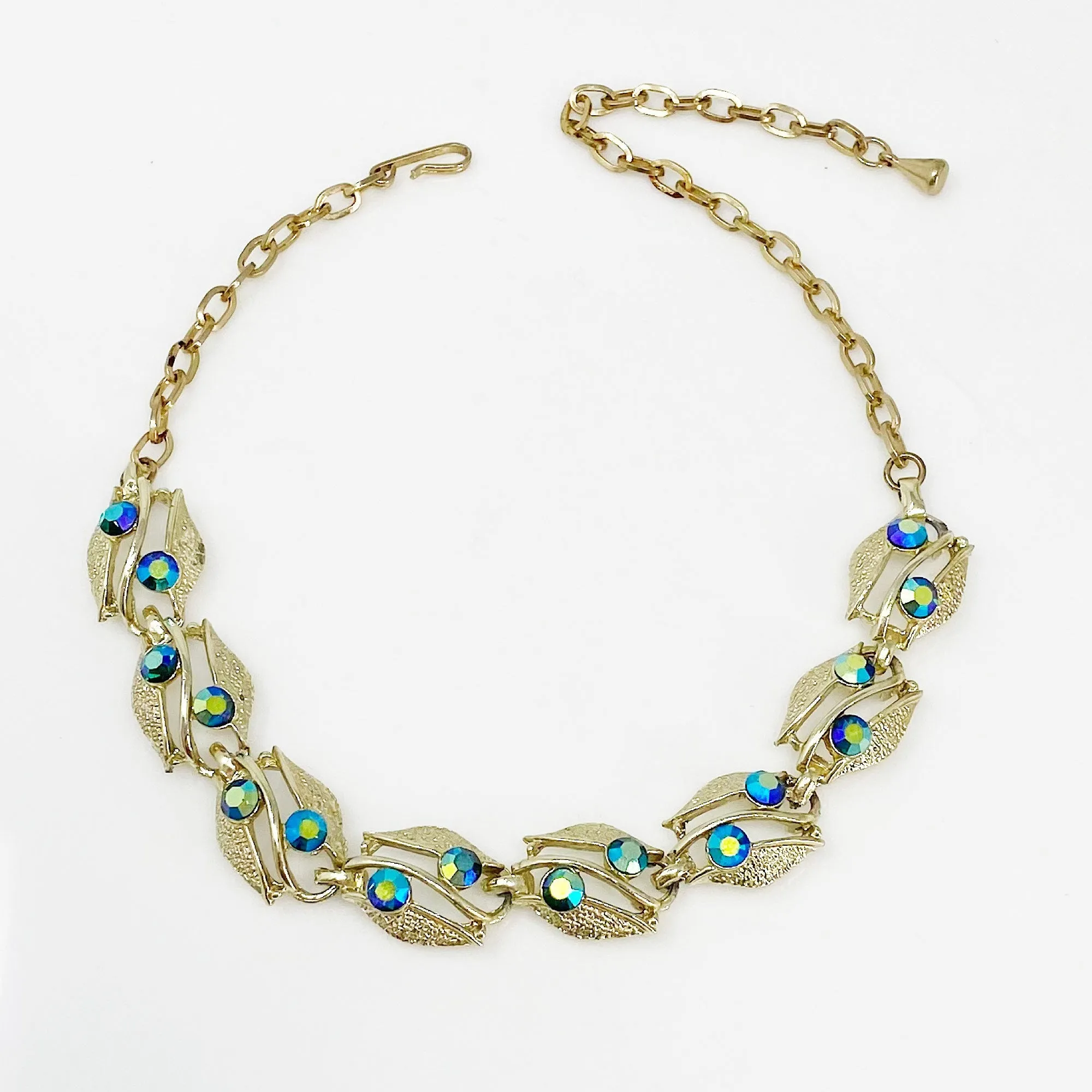 JACE vintage gold leaf choker necklace