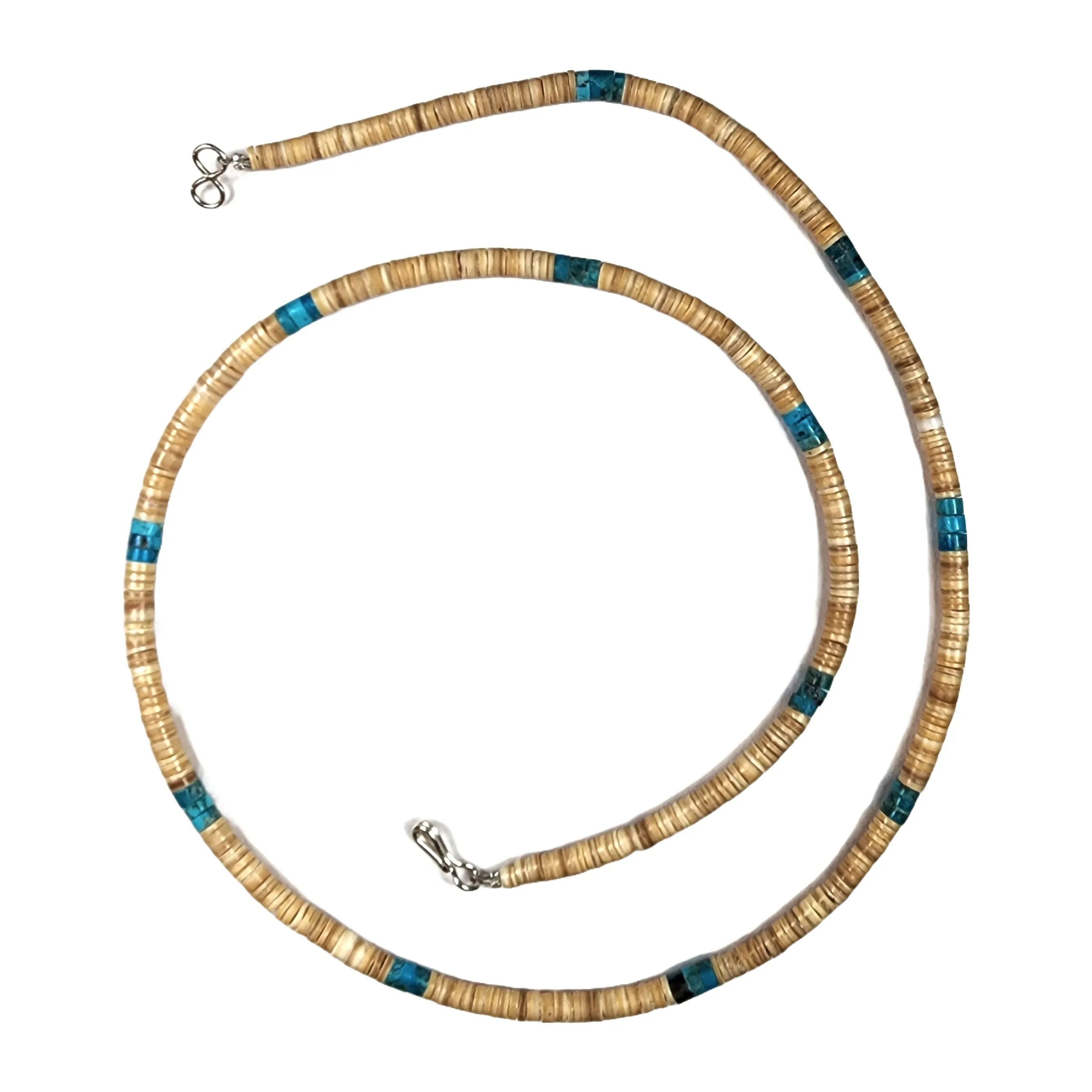 Kewa Pueblo Hand-rolled Necklace - 26.25 Long