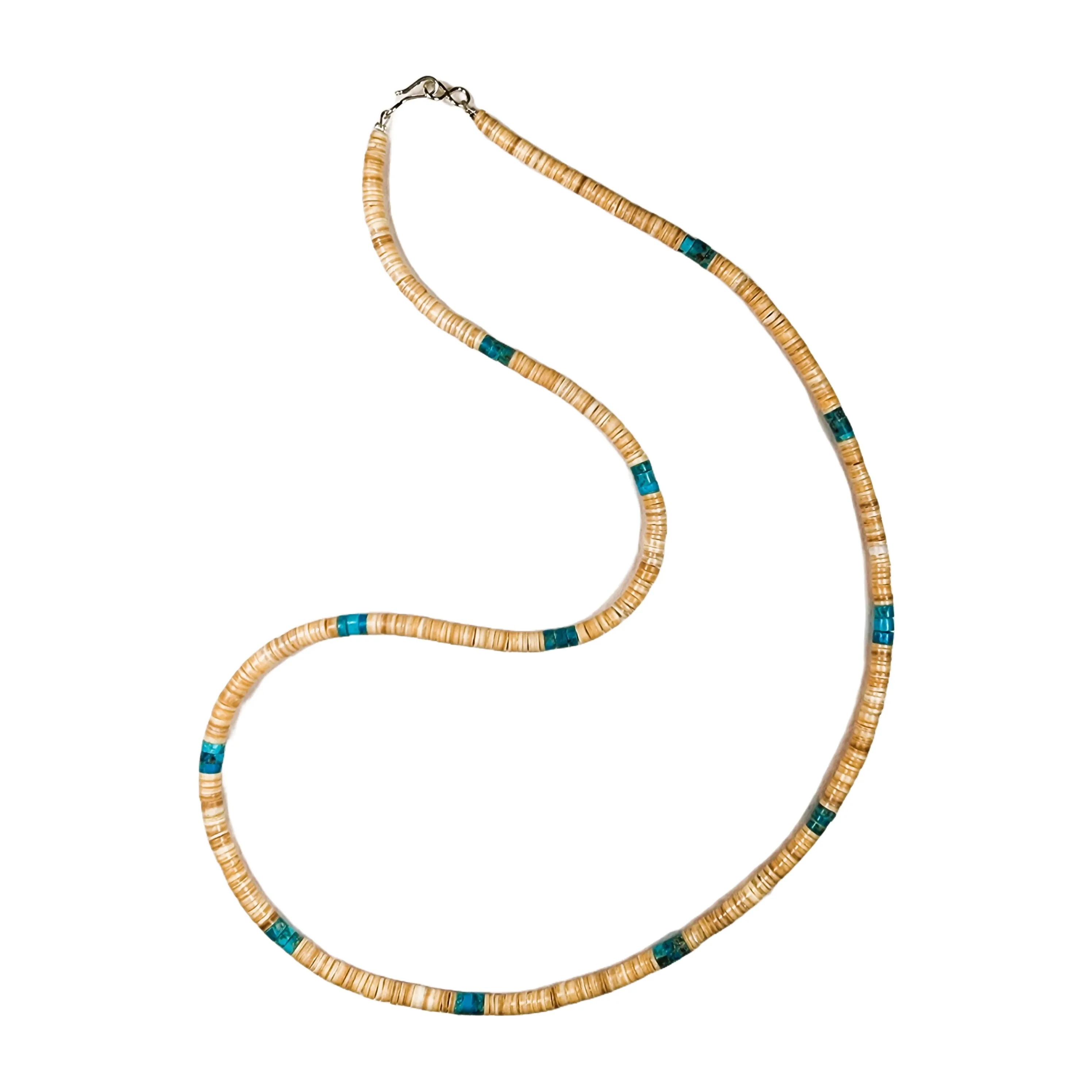 Kewa Pueblo Hand-rolled Necklace - 26.25 Long