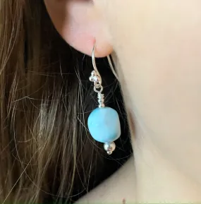 Larimar dangle Earrings