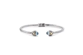 Leandra Bangle- Blue Topaz