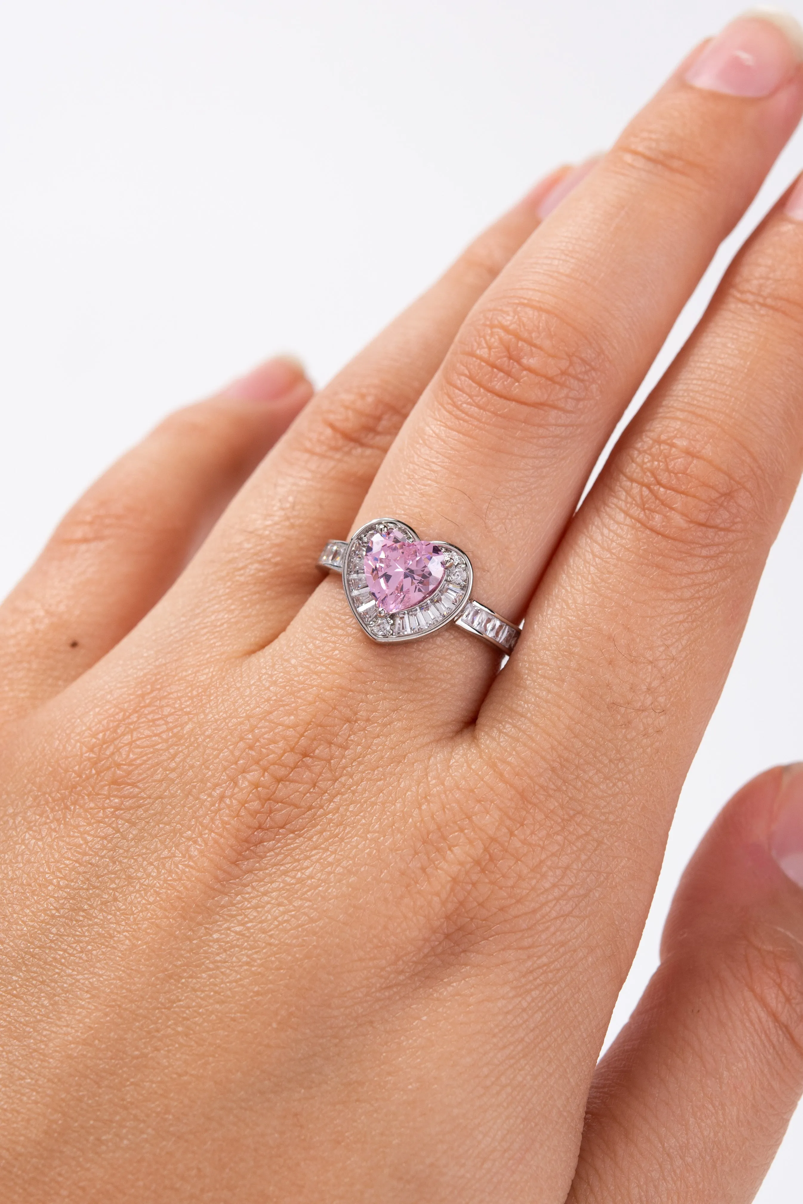 Lilly Heart CZ Rhinestone Ring