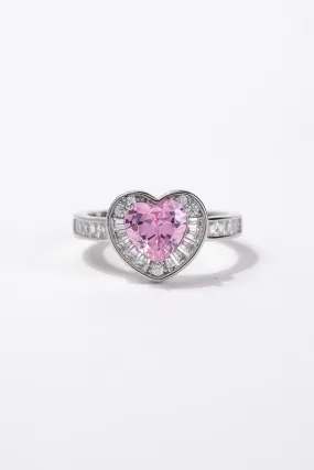 Lilly Heart CZ Rhinestone Ring