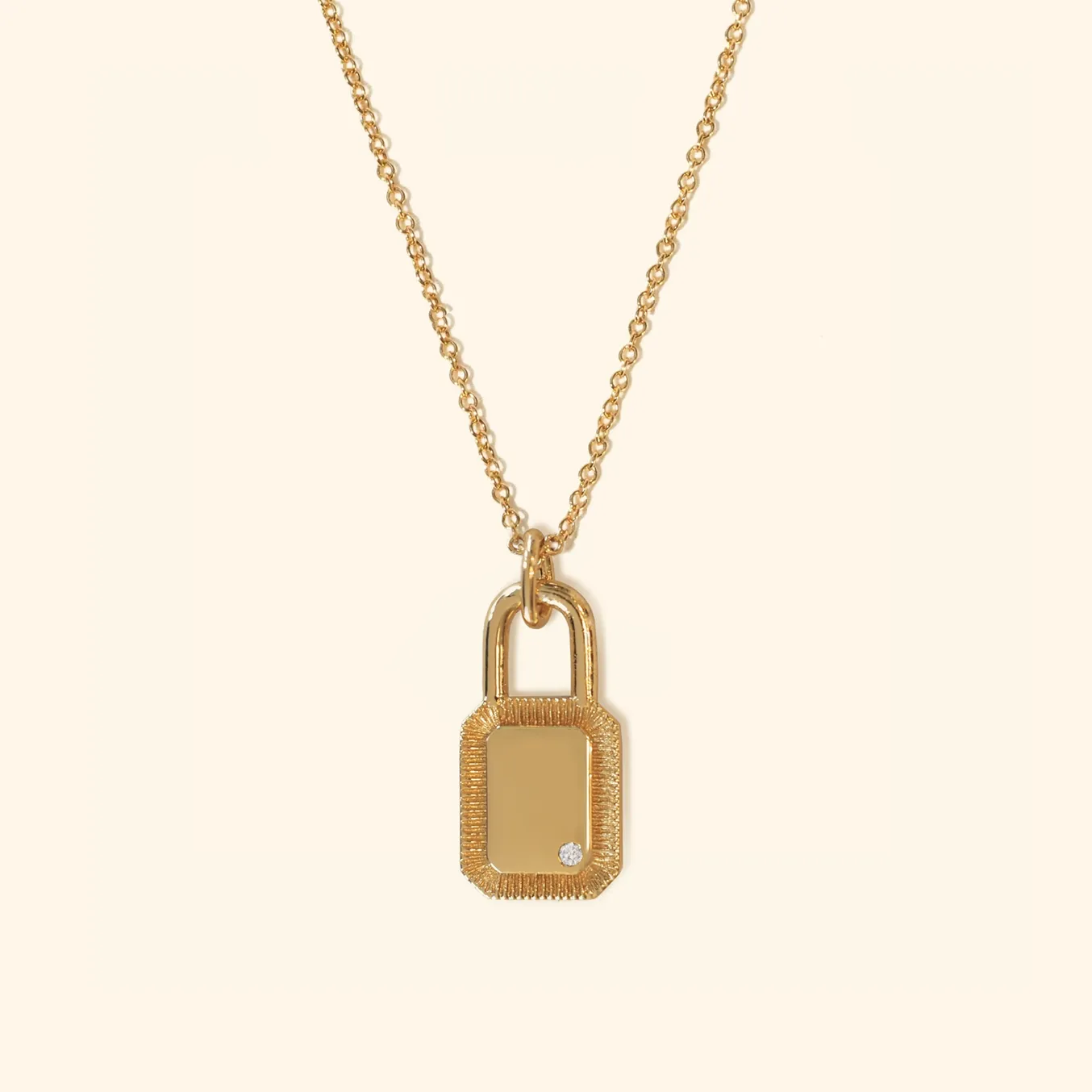 Little Crystal Lock Necklace