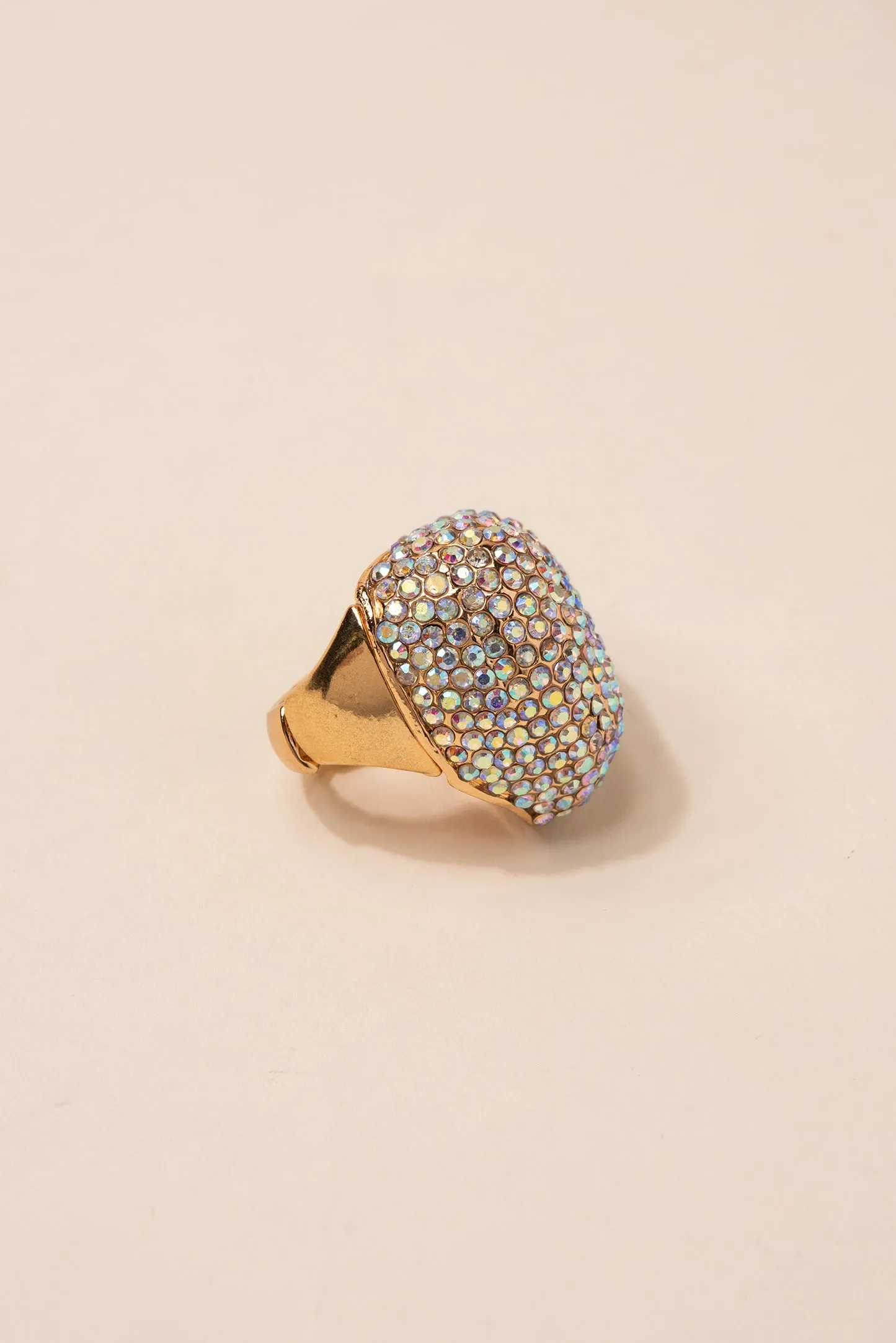 Liz Rhinestone Heart Ring