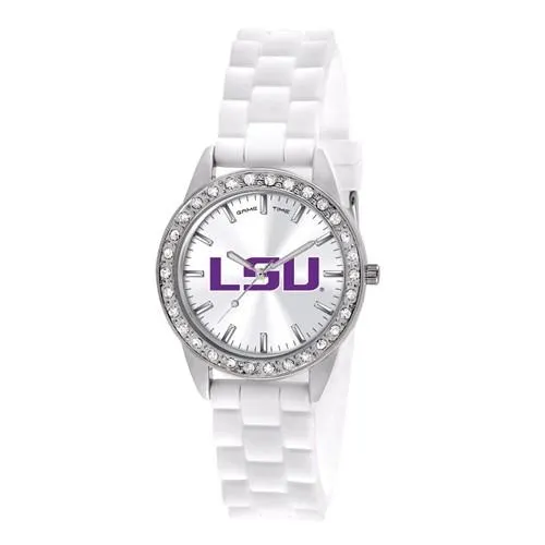 Louisiana State University Womens Frost Watch - Crystal Bezel - Silicone Strap