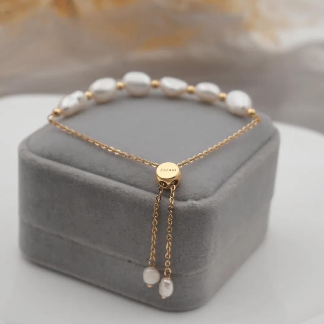 LUNA Luxe Pearl Bolo Bracelet