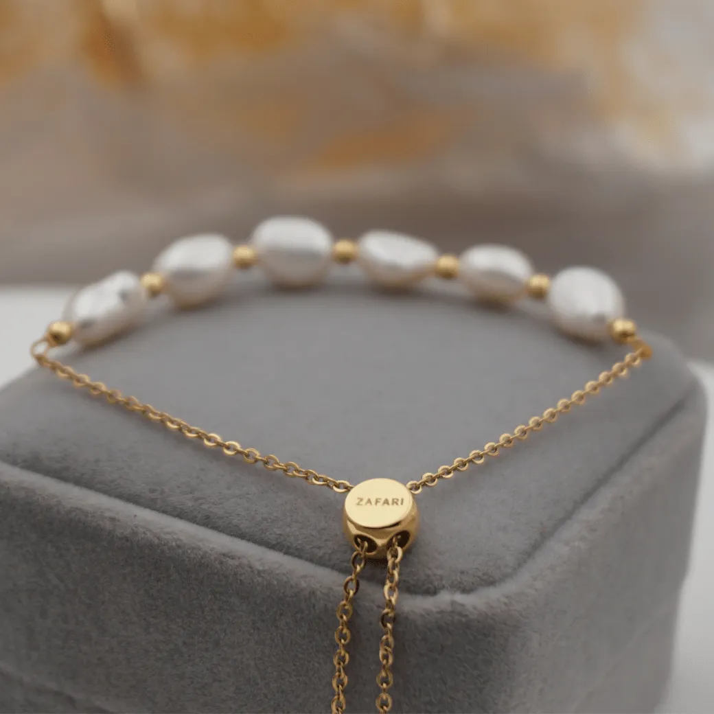 LUNA Luxe Pearl Bolo Bracelet