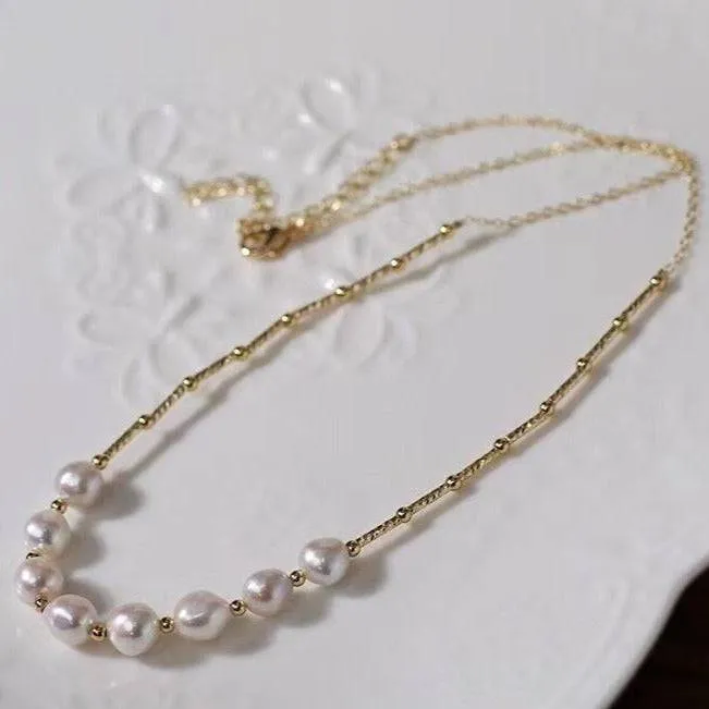 Luxury Design Baroque Pearl Choker Necklace