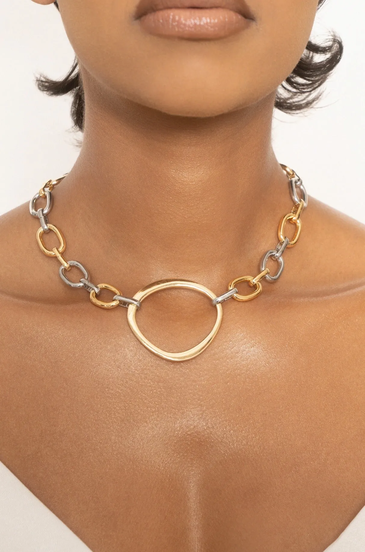 Mixed Metal Chain Link Choker