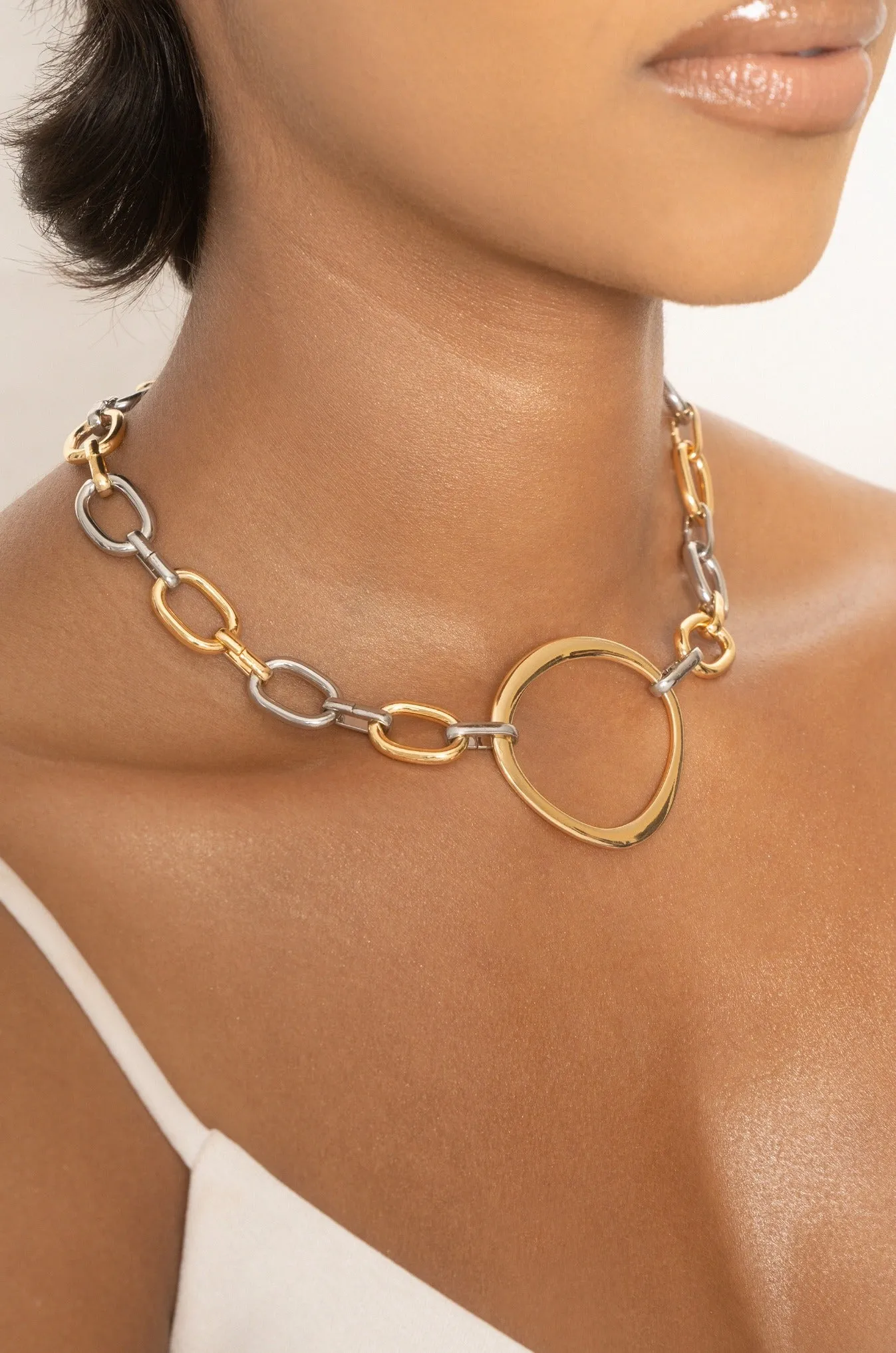 Mixed Metal Chain Link Choker