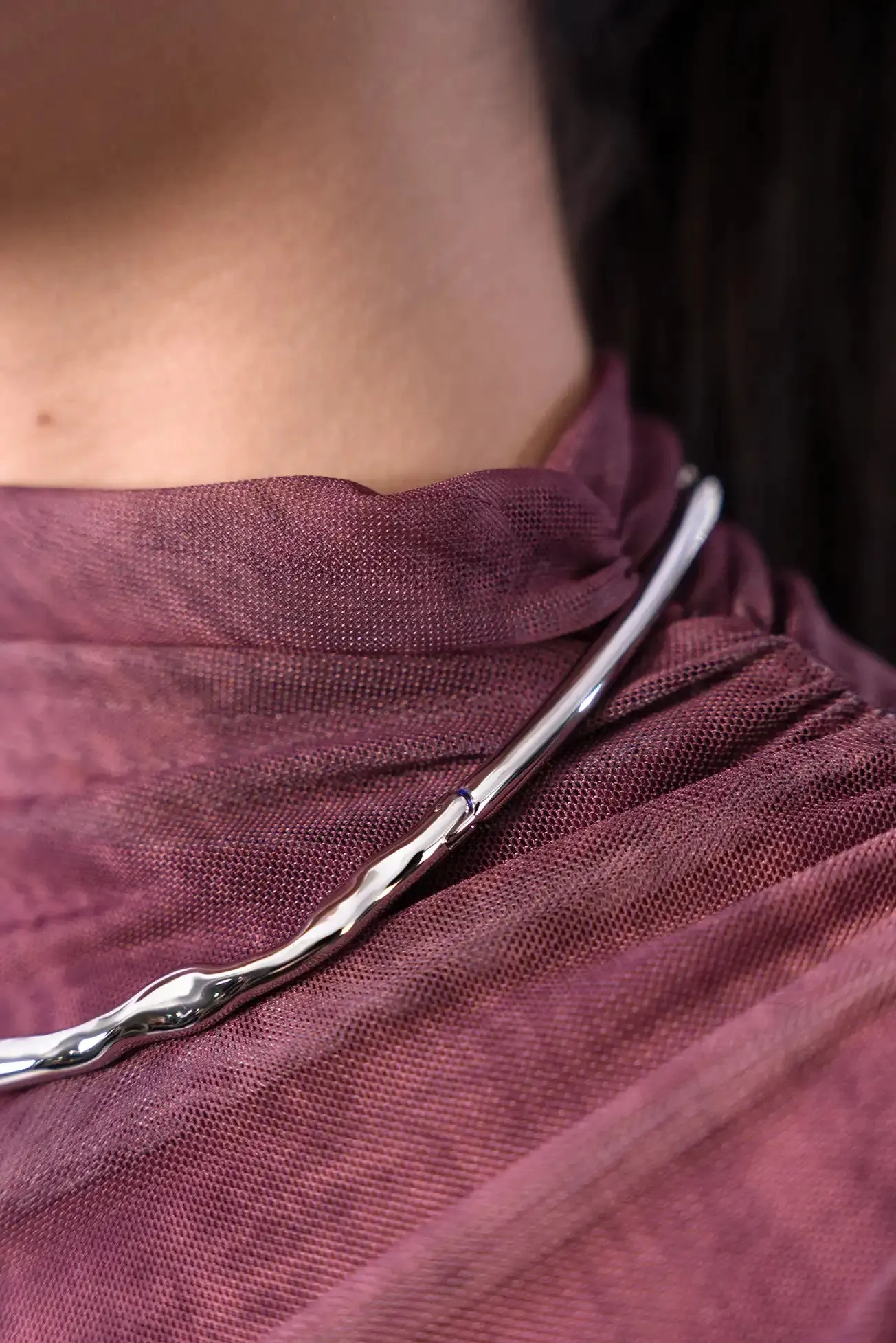 Molten Choker Silver