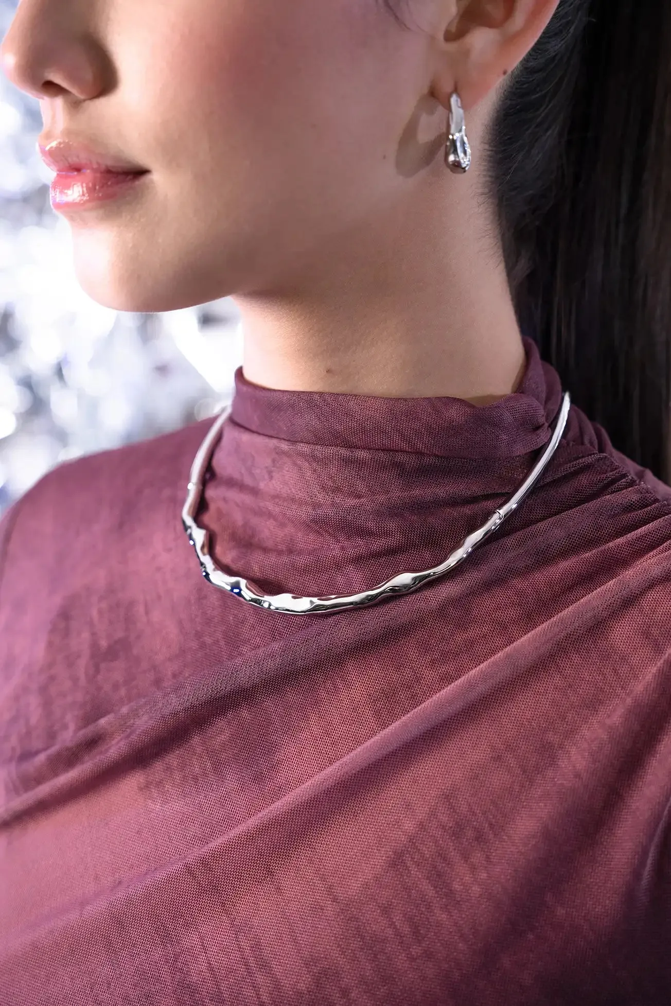 Molten Choker Silver