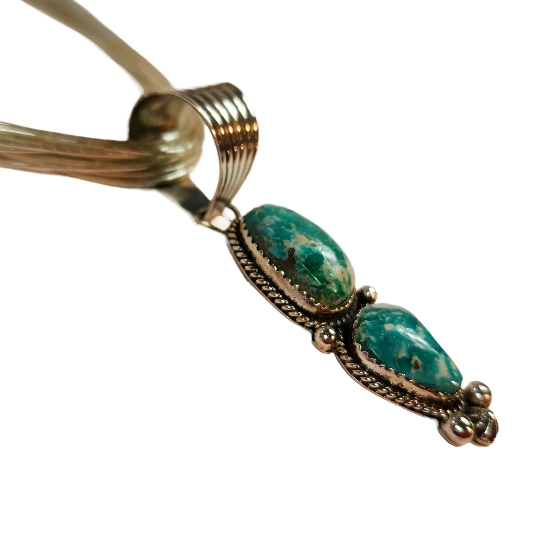 Natural Morenci Turquoise Pendant